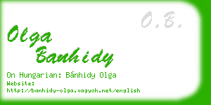 olga banhidy business card